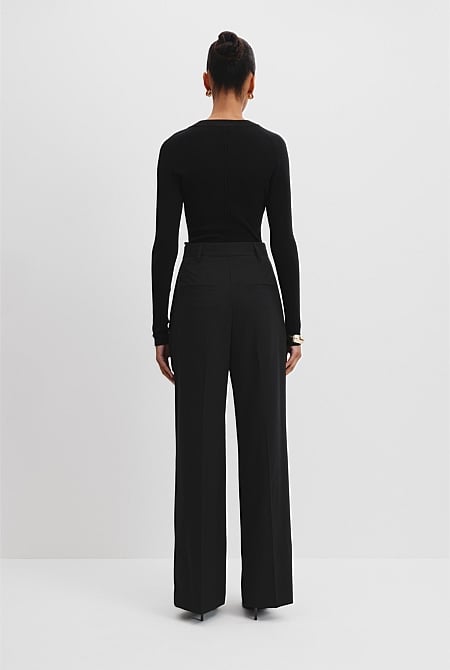 Pleat Wool Pant