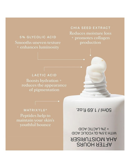 After Hours AHA Moisturiser With 3.5% Glycolic Acid + 2% Lactic Acid