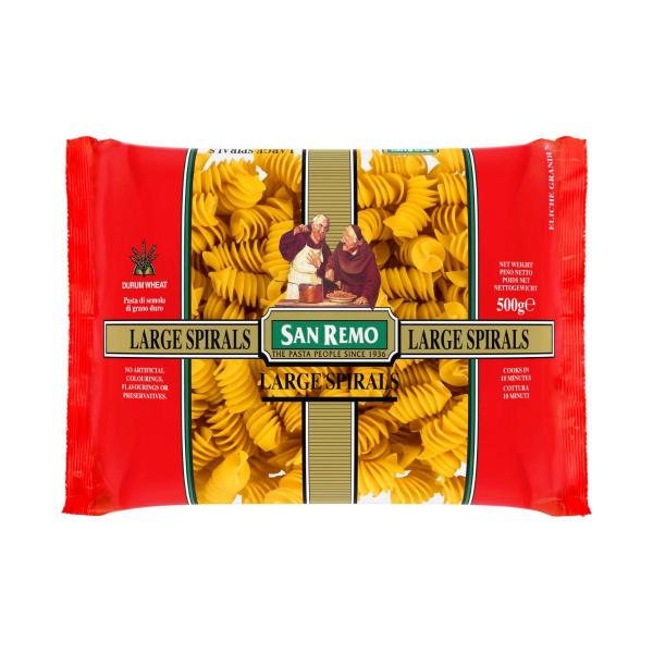 SAN REMO PASTA:SPIRALS LARGE NO 53:.:500 GRAM