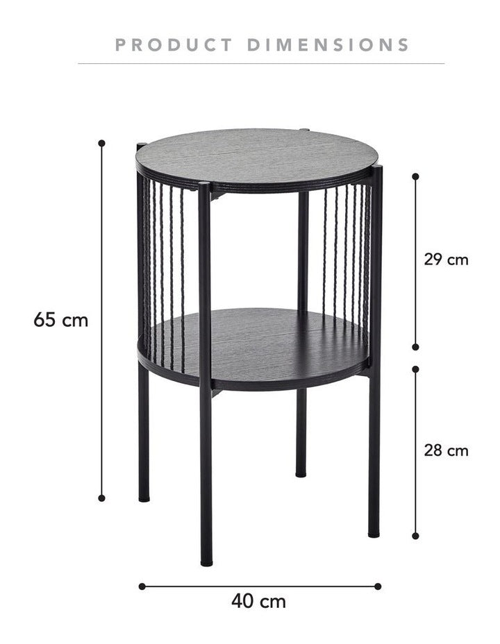 Harbour Side Table 40cm in Black