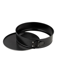 BakerMaker Non-Stick Springform Round Cake Pan 25cm in Black