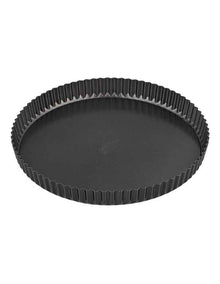 Baker Maker Non-Stick Loose Base Round Quiche Pan 30cm in Black