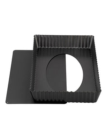 Baker Maker Non-Stick Loose Base Rectangular Tart/Quiche Pan 32x22cm in Black