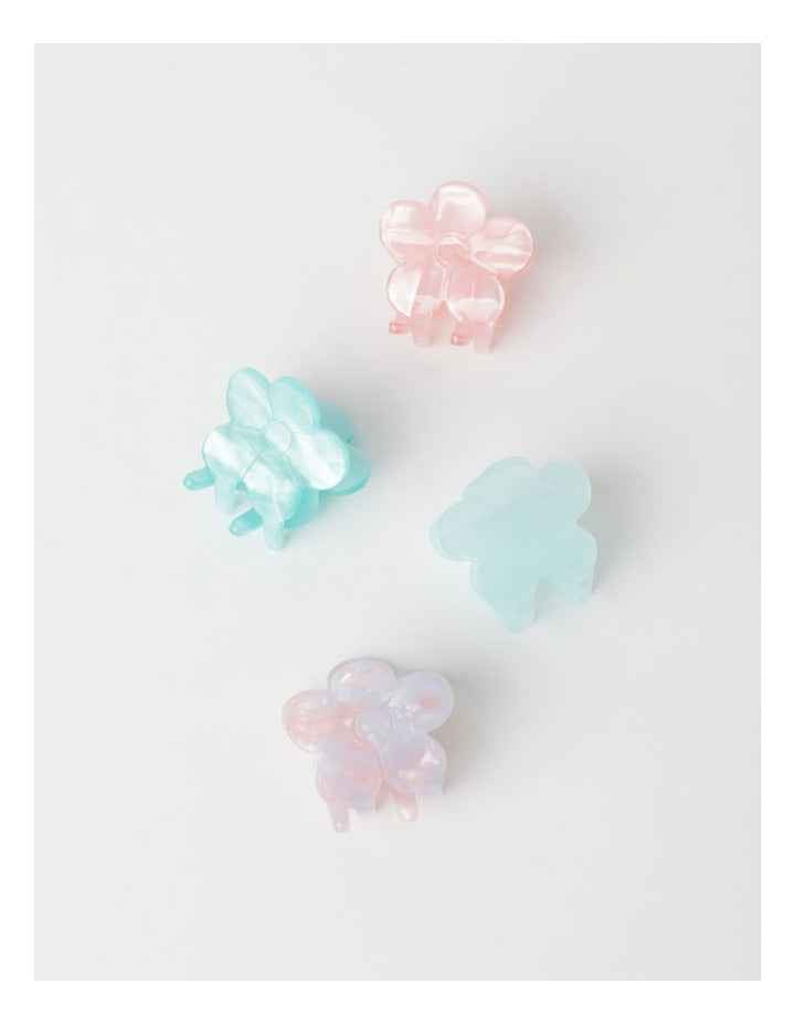 4 Pack Daisy Resin Clip Set in Assorted