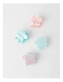 4 Pack Daisy Resin Clip Set in Assorted