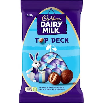 Cadbury Top Deck Chocolate Easter Eggs 114g