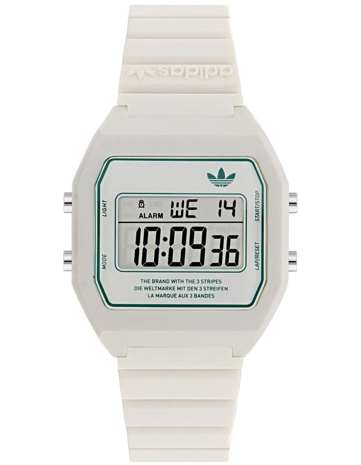 Digital Two Resin Watch in White
