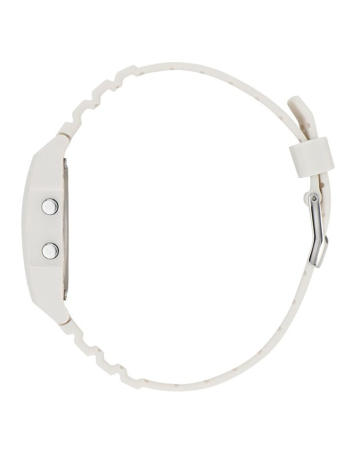 Digital Two Resin Watch in White