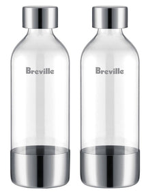 The InFizz Bottles 1L 2 Pack in Brushed Stainless Steele