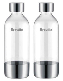 The InFizz Bottles 1L 2 Pack in Brushed Stainless Steele