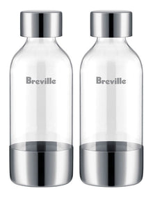 The InFizz Bottles 0.6L 2 Pack in Brushed Stainless Steele