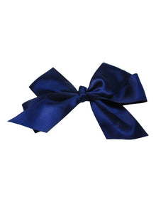 Big Bow Hair Clips 2 Pack in Navy