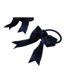 Bow Hair Ties 2 Pack in Navy