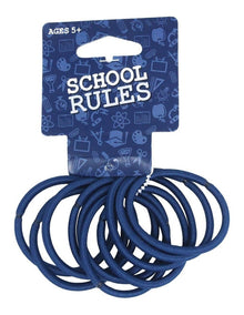 Metal Free Hair Ties 10 Pack in Navy