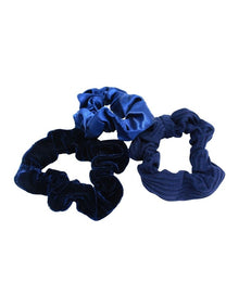 Mix Scrunchie 5 Pack in Navy