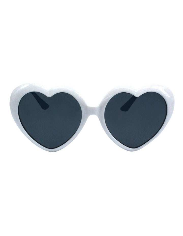Flower Head Wrap and Sunglasses Set in White
