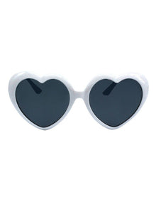 Flower Head Wrap and Sunglasses Set in White