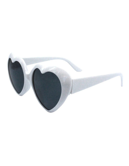 Flower Head Wrap and Sunglasses Set in White