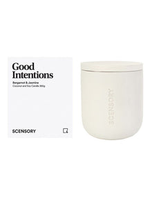Sensory Good Intentions Candle 390g 10x12cm in White