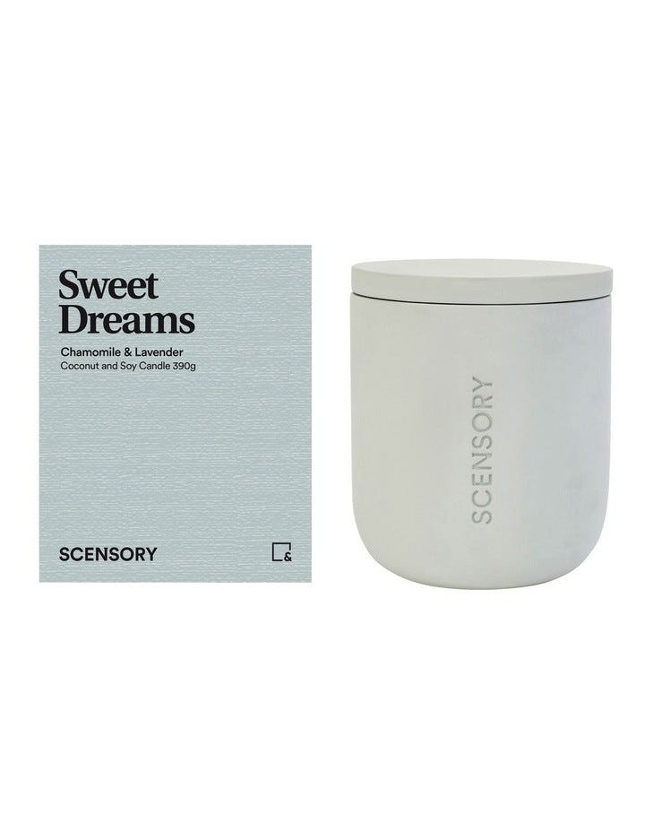 Scensory Sweet Dreams Candle 390g 10x12cm in Grey