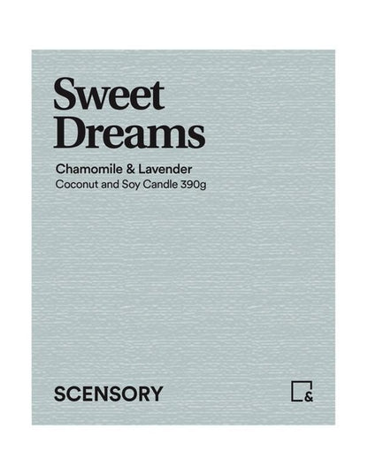 Scensory Sweet Dreams Candle 390g 10x12cm in Grey