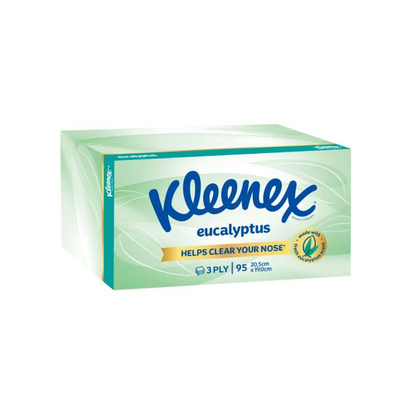 KLEENEX WELLBEING FACIAL TISSUES EUCALYPTUS 95PK