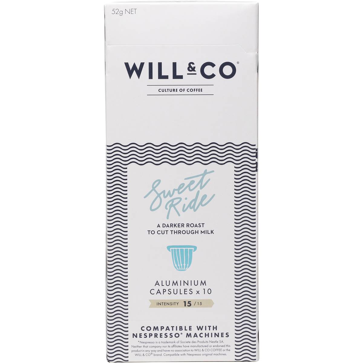 Will & Co Sweet Ride Nespresso Compatible Coffee Capsules 10 Pack