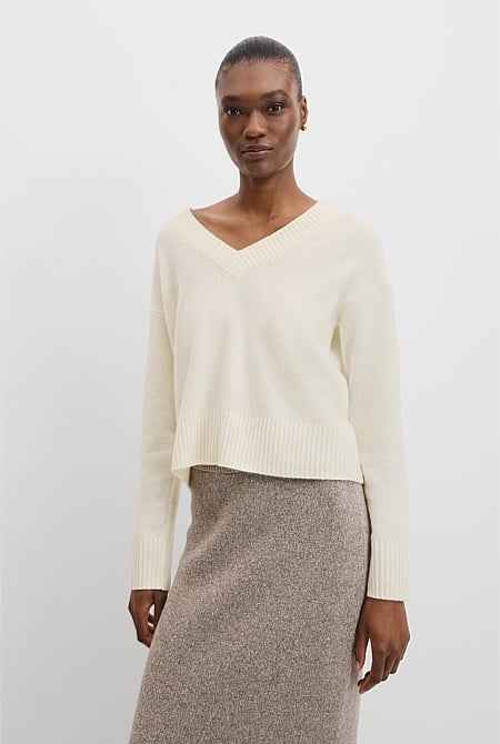 Merino Wool V-Neck Knit
