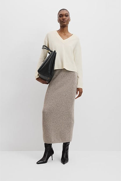 Merino Wool V-Neck Knit
