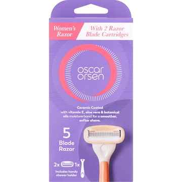 Oscar Orsen Womens Razor With 2 Razor Blade Cartridges each