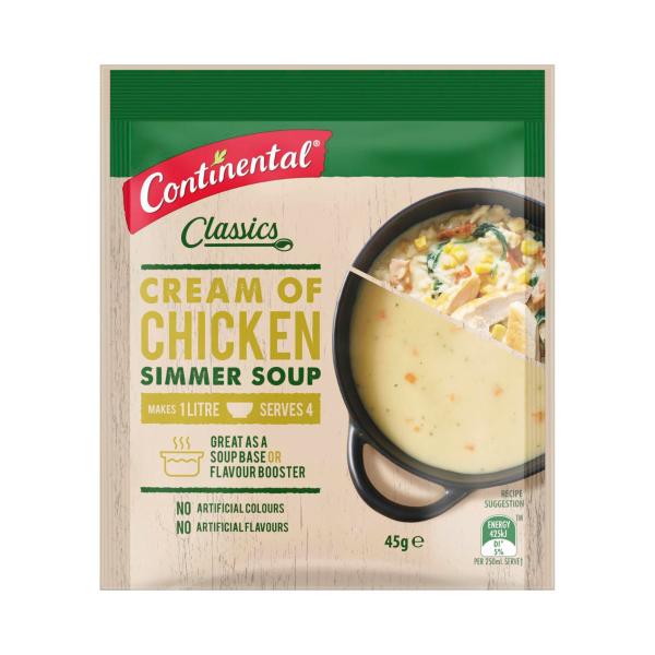 CONTINENTAL PACKET SOUP:CREAM OF CHICKEN:.:45 GRAM