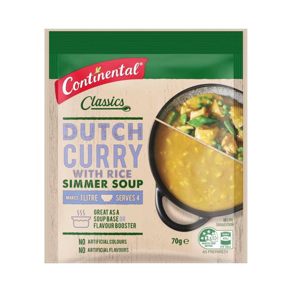 CONTINENTAL PACKET SOUP:DUTCH CURRY RICE:.:70 GRAM
