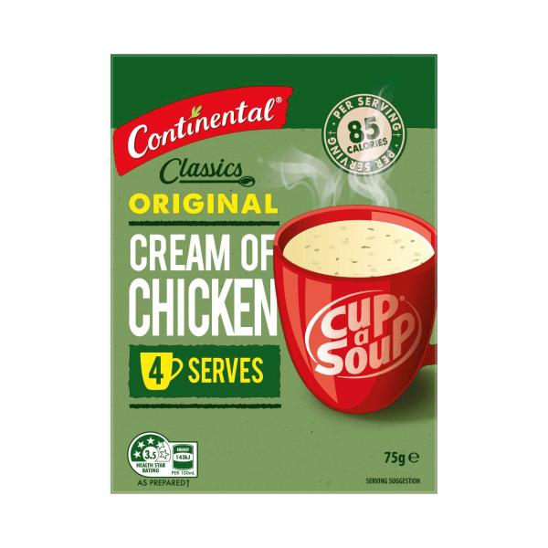 CONTINENTAL CAS SOUP S4S:CREAM OF CHICKEN:.:75 GRAM