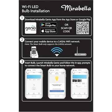 Mirabella Genio Wifi Dimmable 5W Led Candle Small Edison Screw each