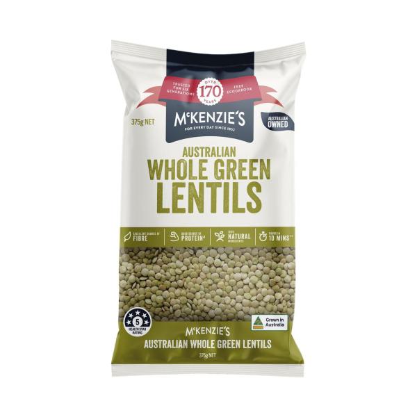 MCKENZIES LENTILS  GREEN WHOLE