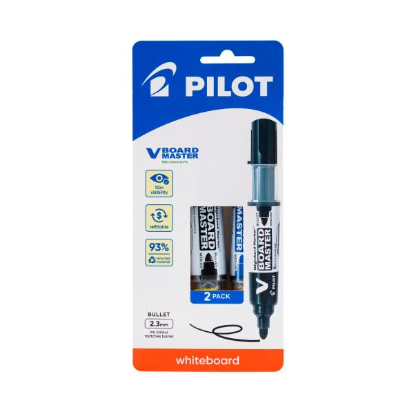 PILOT V BOARD WHITEBOARD MARKER 2PK