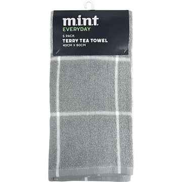 MINT Everyday Heavy Weight Tea Towel Terry Assorted 5 pack