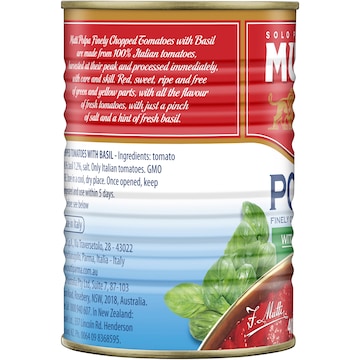 Mutti Parma Polpa Finely Chopped Tomatoes With Basil 400g