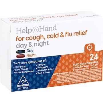 Help@Hand Cough, Cold & Flu Soft Gel Caps 24 pack