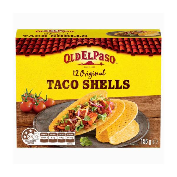 OLD EL PASO TACO SHELLS 12 PACK 156G