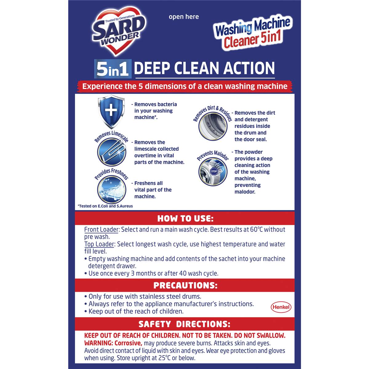 Sard Washing Machine Cleaner Antibacterial Disinfectant 2 Pack