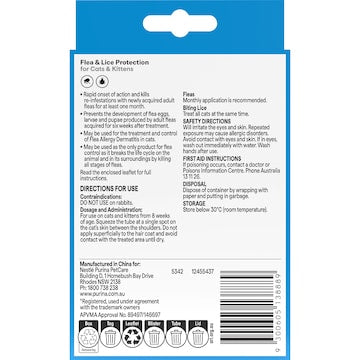 Totalcare Flea & Lice Control Plus For Cats & Kittens each