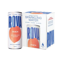 ROVA SPARKLING WATER CANS 4X250ML:PEACH:.:1 LITRE