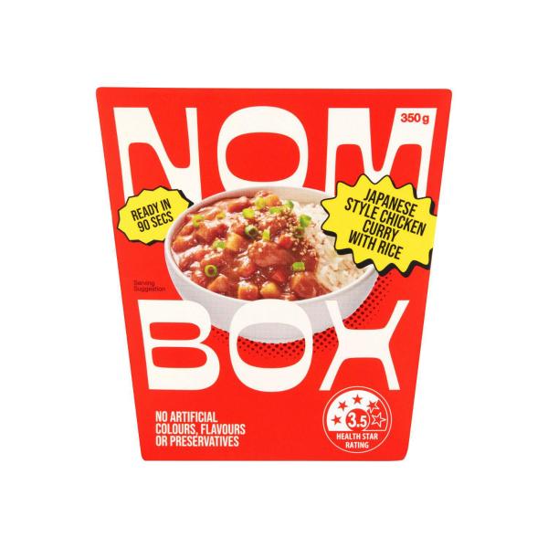 NOMBOX MEAL BOX CHICKEN KATSU CURRY WITH RICE 350G
