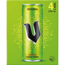 V Original Guarana Energy Drink 250mL x 4 pack