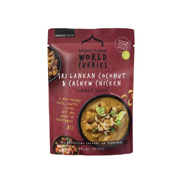 PASSAGE TO SRI LANKAN COCONUT & CASHEW CHICKEN SIMMER SAUCE 375G