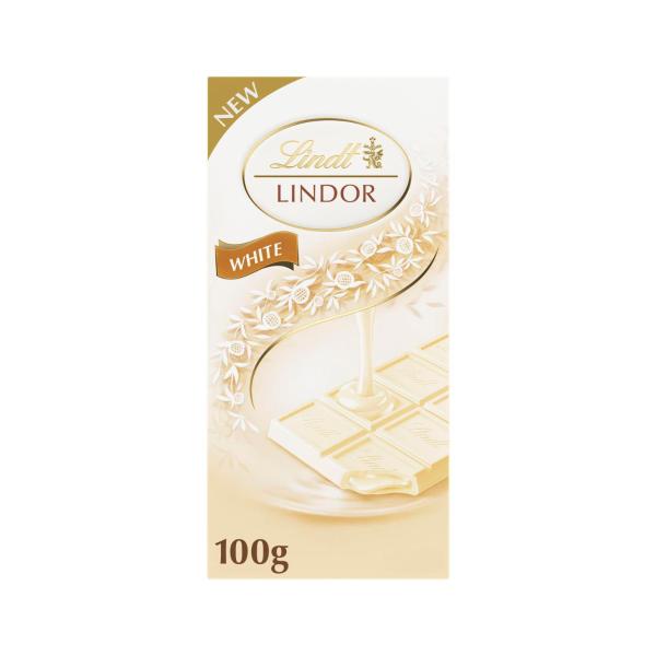 LINDT LINDOR WHITE CHOCOLATE BLOCK 100G