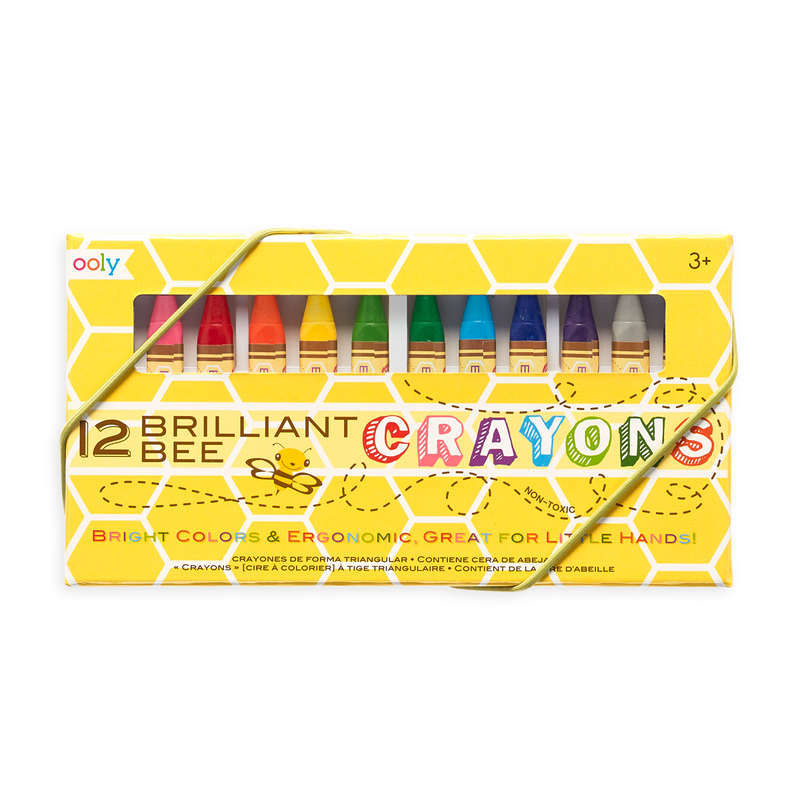 Ooly Crayons Brilliant Bee Crayons Set of 12 Stationary Art and craft for kids 3yrs+