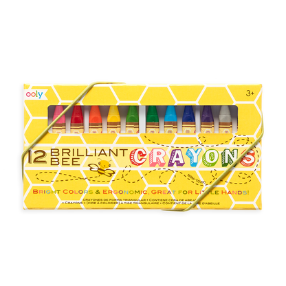 Ooly Crayons Brilliant Bee Crayons Set of 12 Stationary Art and craft for kids 3yrs+