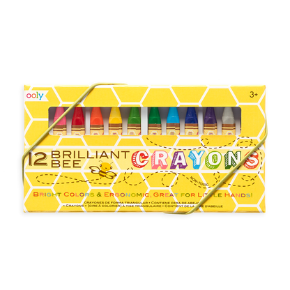 Ooly Crayons Brilliant Bee Crayons Set of 12 Stationary Art and craft for kids 3yrs+